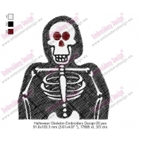 Halloween Skeleton Embroidery Design 00